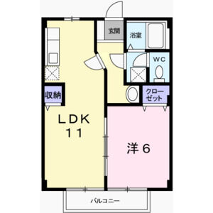 1LDK 間取り図