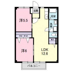 2LDK 間取り図