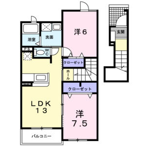 2LDK 間取り図