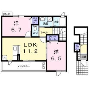 2LDK 間取り図