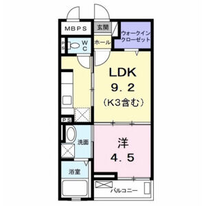 1LDK 間取り図