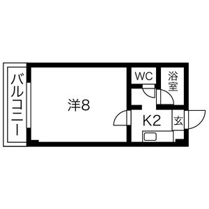 1K 間取り図