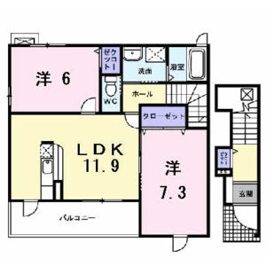 2LDK 間取り図