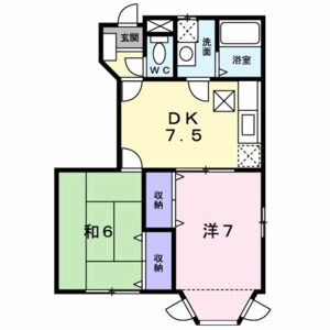 2DK 間取り図