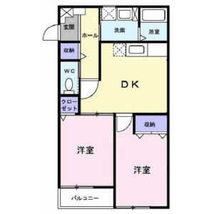 2DK 間取り図