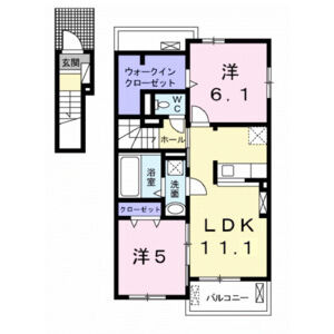 2LDK 間取り図