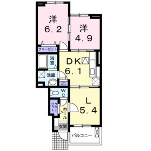2LDK 間取り図