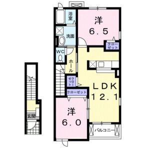 2LDK 間取り図