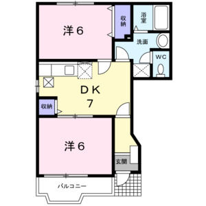 2DK 間取り図