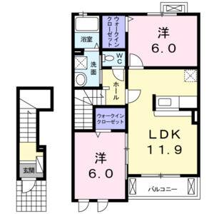 2LDK 間取り図