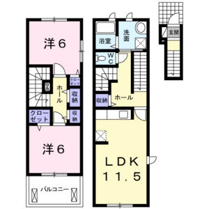 2LDK 間取り図