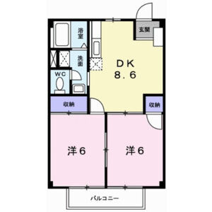 2DK 間取り図