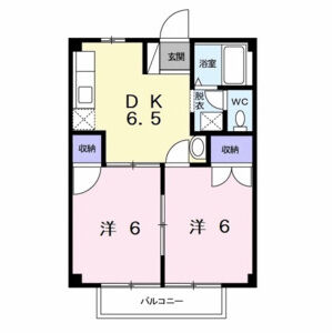 2DK 間取り図