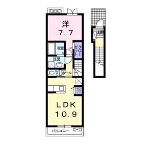 1LDK 間取り図