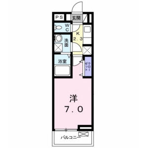 1K 間取り図