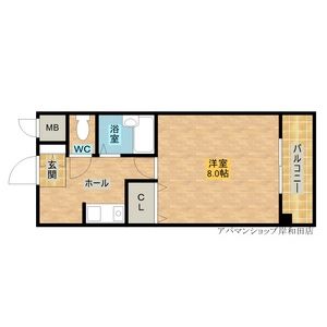 1K 間取り図