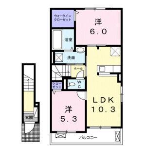 2LDK 間取り図