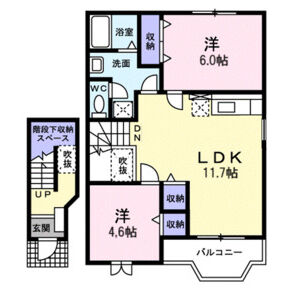 2LDK 間取り図