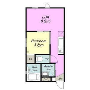 1LDK 間取り図