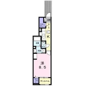 1K 間取り図