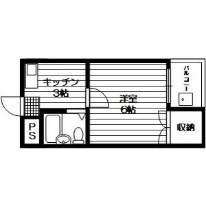 1K 間取り図