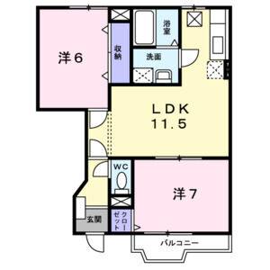 2LDK 間取り図