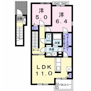 2LDK 間取り図