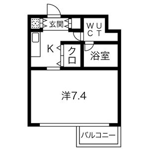 1K 間取り図