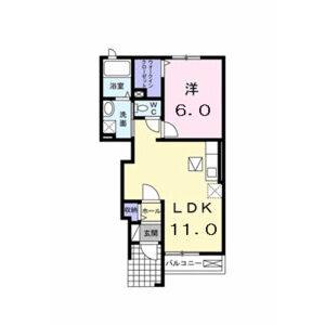 1LDK 間取り図