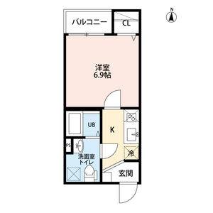 1K 間取り図