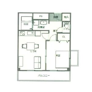 1LDK 間取り図
