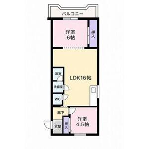 2LDK 間取り図