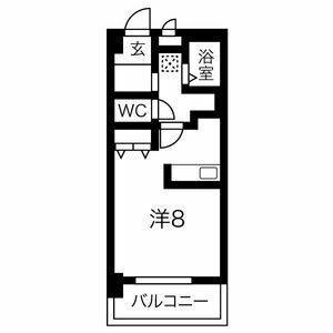 1DK 間取り図