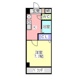 1K 間取り図