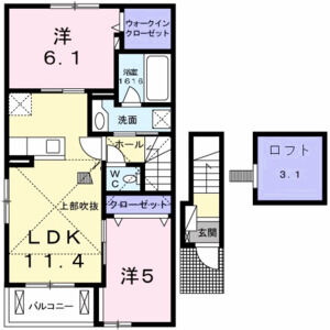 2LDK 間取り図