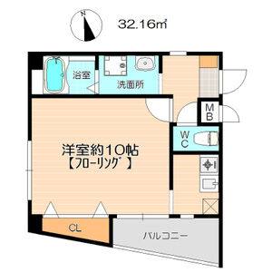 1K 間取り図