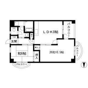 2LDK 間取り図