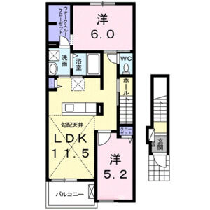 2LDK 間取り図