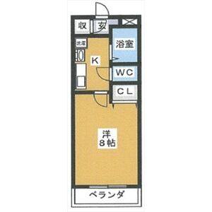1K 間取り図