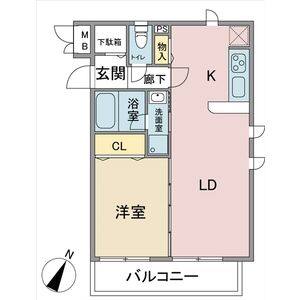 1LDK 間取り図