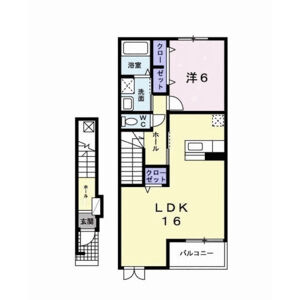 1LDK 間取り図