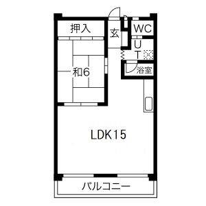 1LDK 間取り図