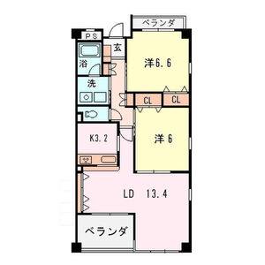 2LDK 間取り図