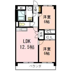 2LDK 間取り図