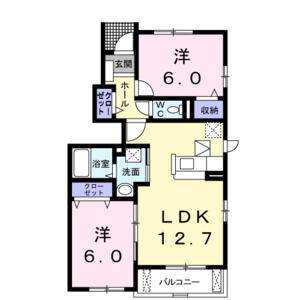2LDK 間取り図