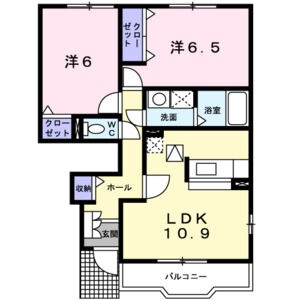 2LDK 間取り図