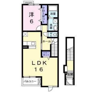 1LDK 間取り図