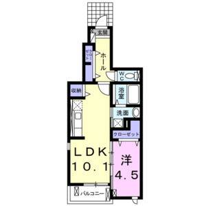 1LDK 間取り図