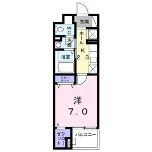 1K 間取り図