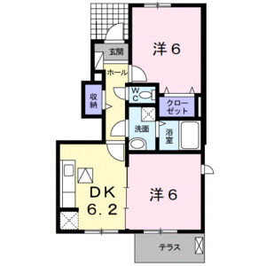 2DK 間取り図